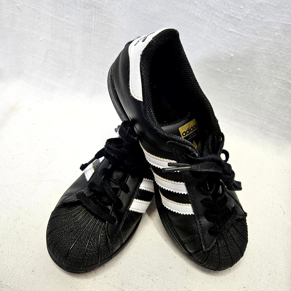 Adidas Superstar Sneakers Youth 3 Black White Shell Toe EF5394 Low Top Shoes